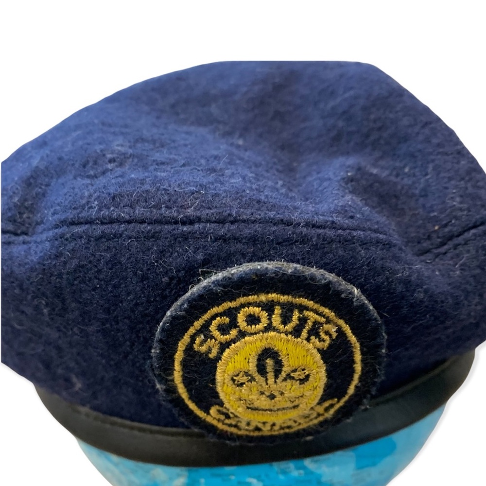 Vintage Scouts of Canada Blue Wool Hat Junior  Medium M